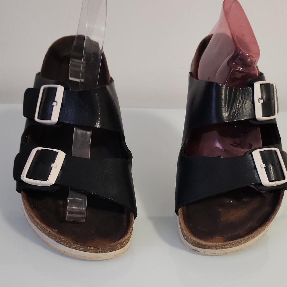 Black Leather Sandals